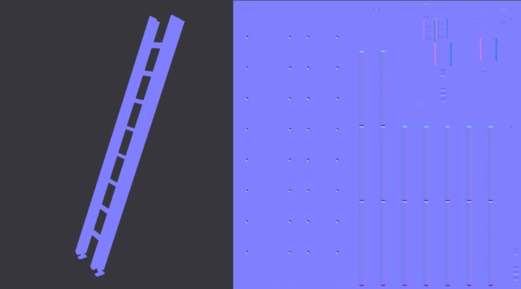 24 foot Aluminum Extension Ladder Low-poly 3D model_6