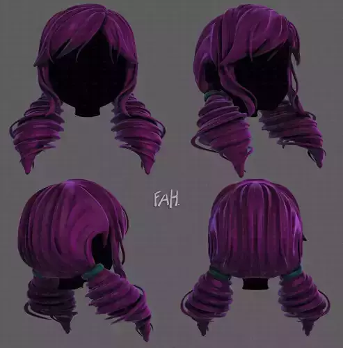 3D Hair style for girl V91