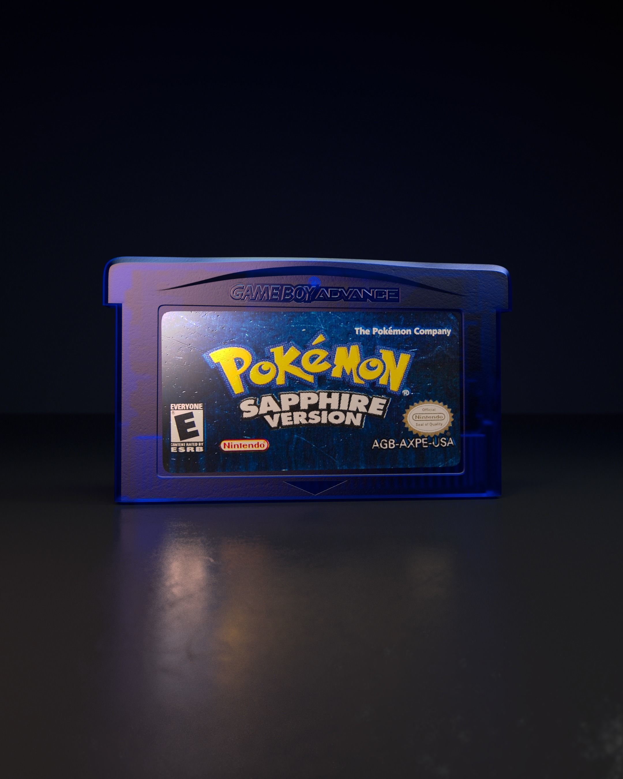 Pokemon Gameboy cartridge 3D model_1