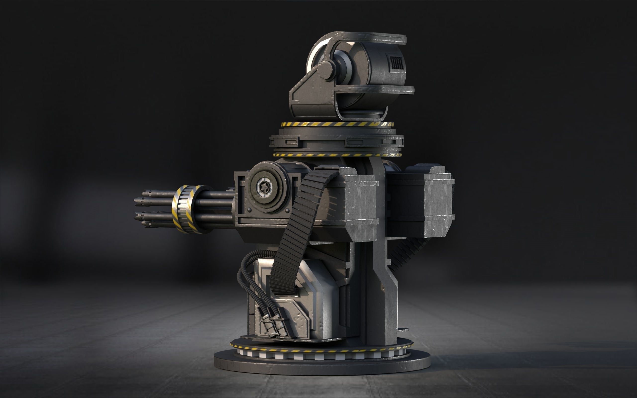 3D model Automatic Turret VR / AR / lowpoly CGTrader