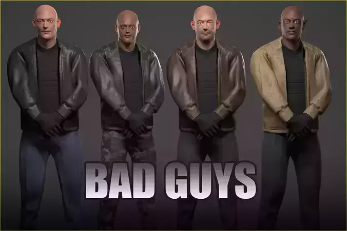 Unity Ready Bad Guys - Bodyguards Pack - Gameready 
