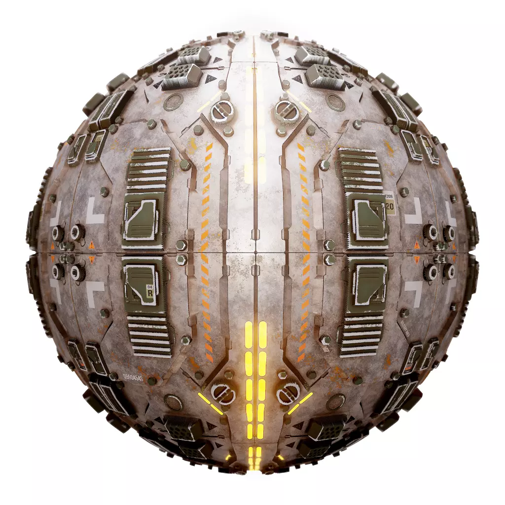 PBR Sci-Fi Industrial Texture 46 Low-poly 3D model_0