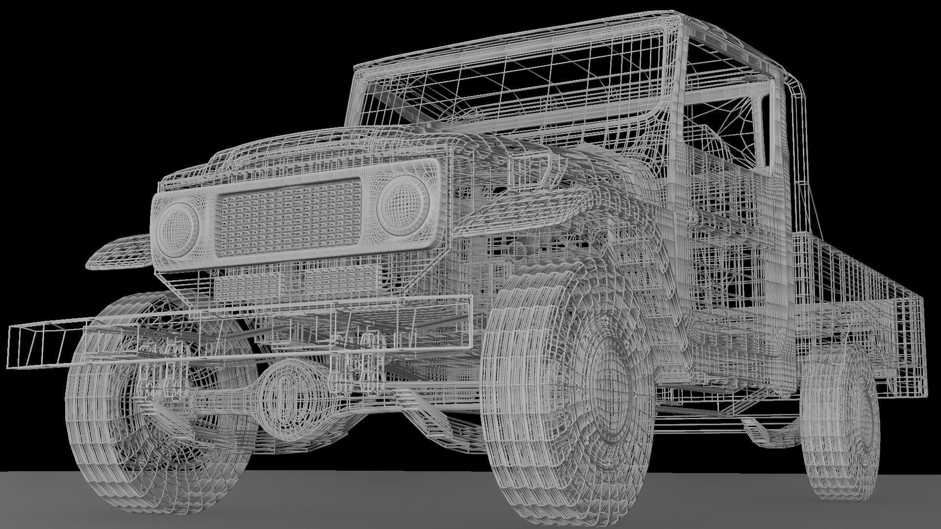 Classic Pick Up Truck  3D model_2