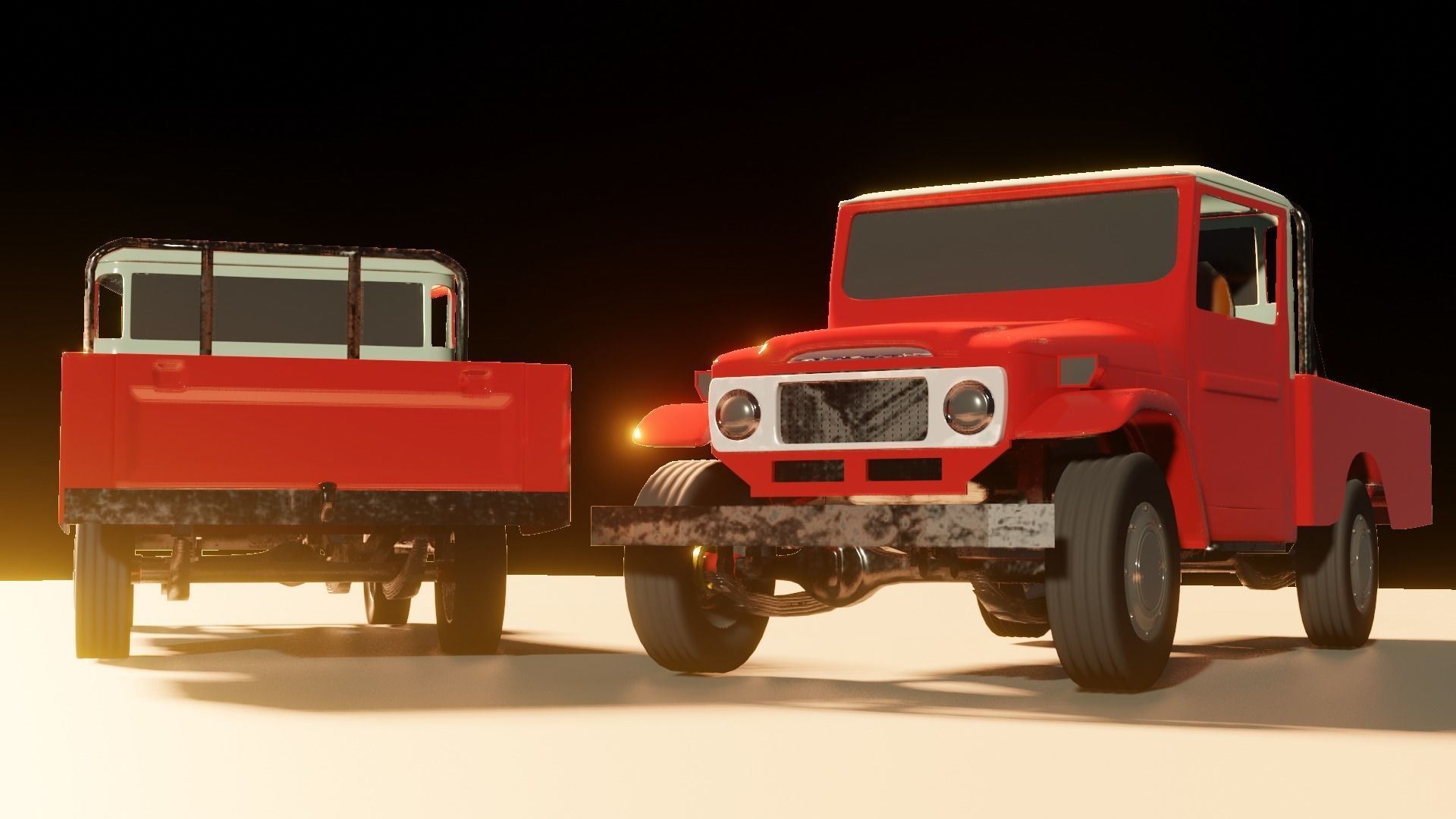 Classic Pick Up Truck  3D model_6