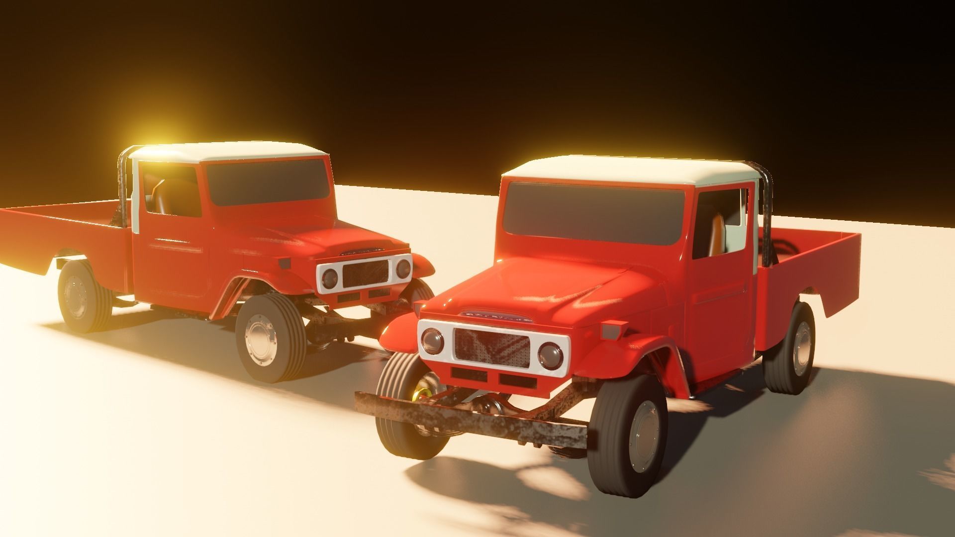 Classic Pick Up Truck  3D model_4