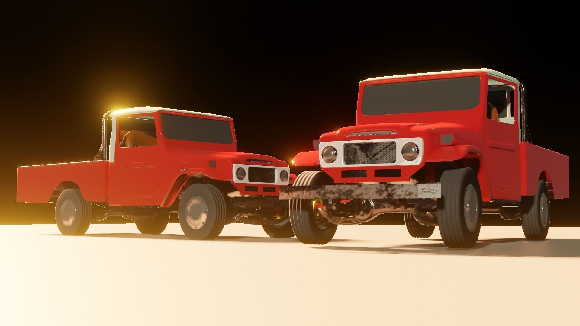 Classic Pick Up Truck  3D model_5