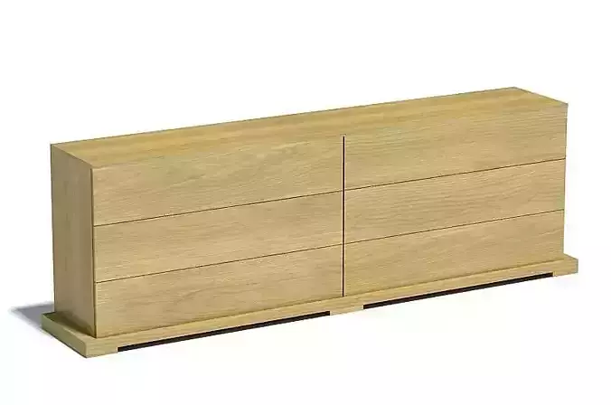 Modern Wooden Drawers 3D model