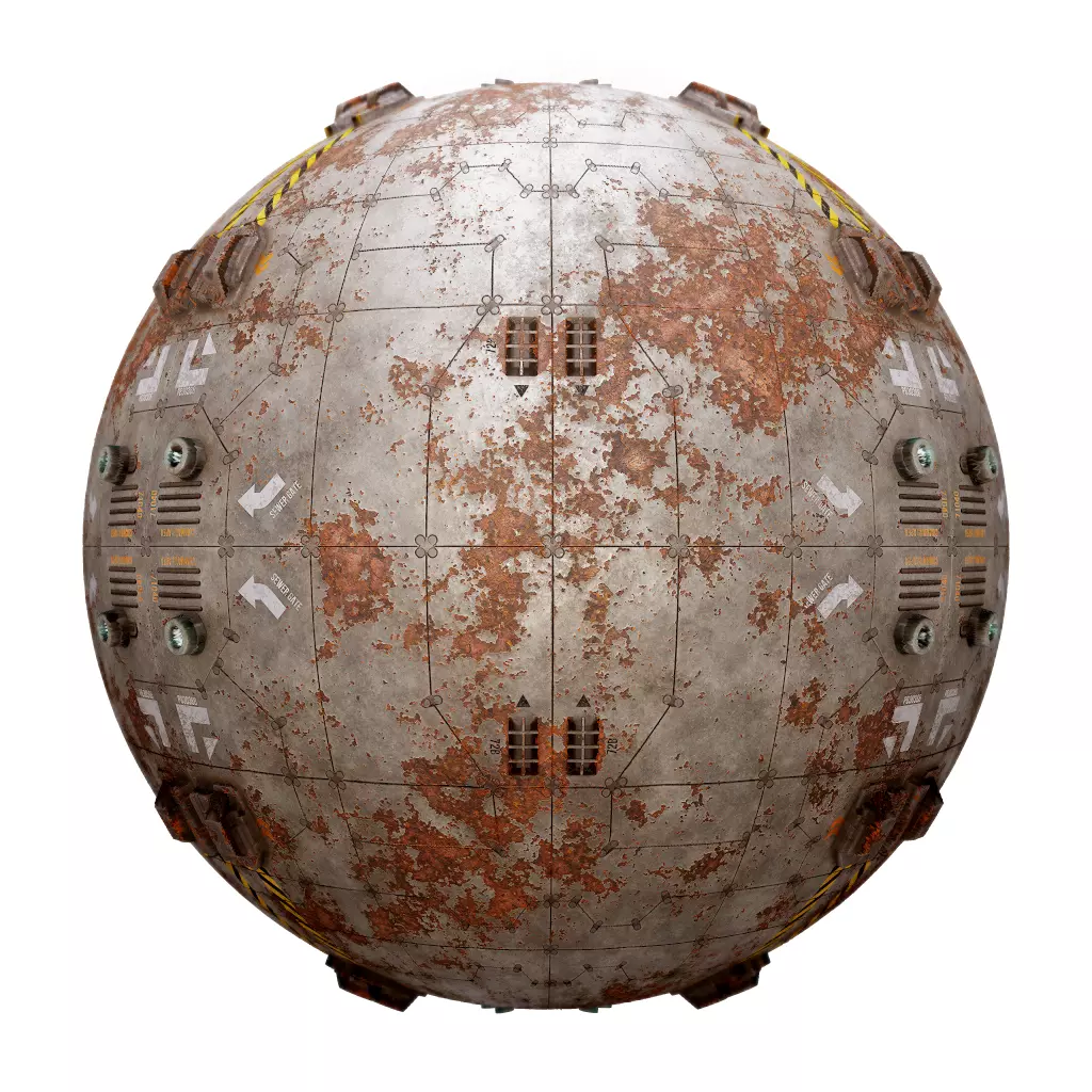 PBR Sci-Fi Industrial Texture 51 Low-poly 3D model_0