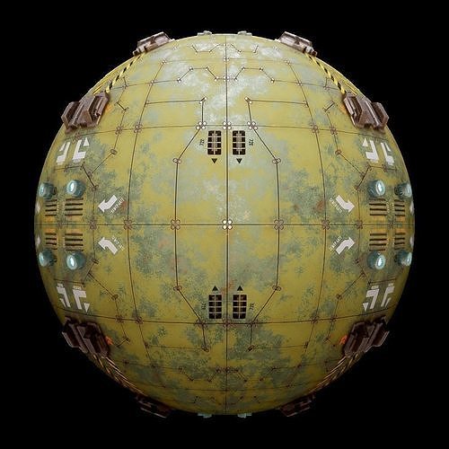 PBR Sci-Fi Industrial Texture 52 FREE SAMPLE Free low-poly 3D model