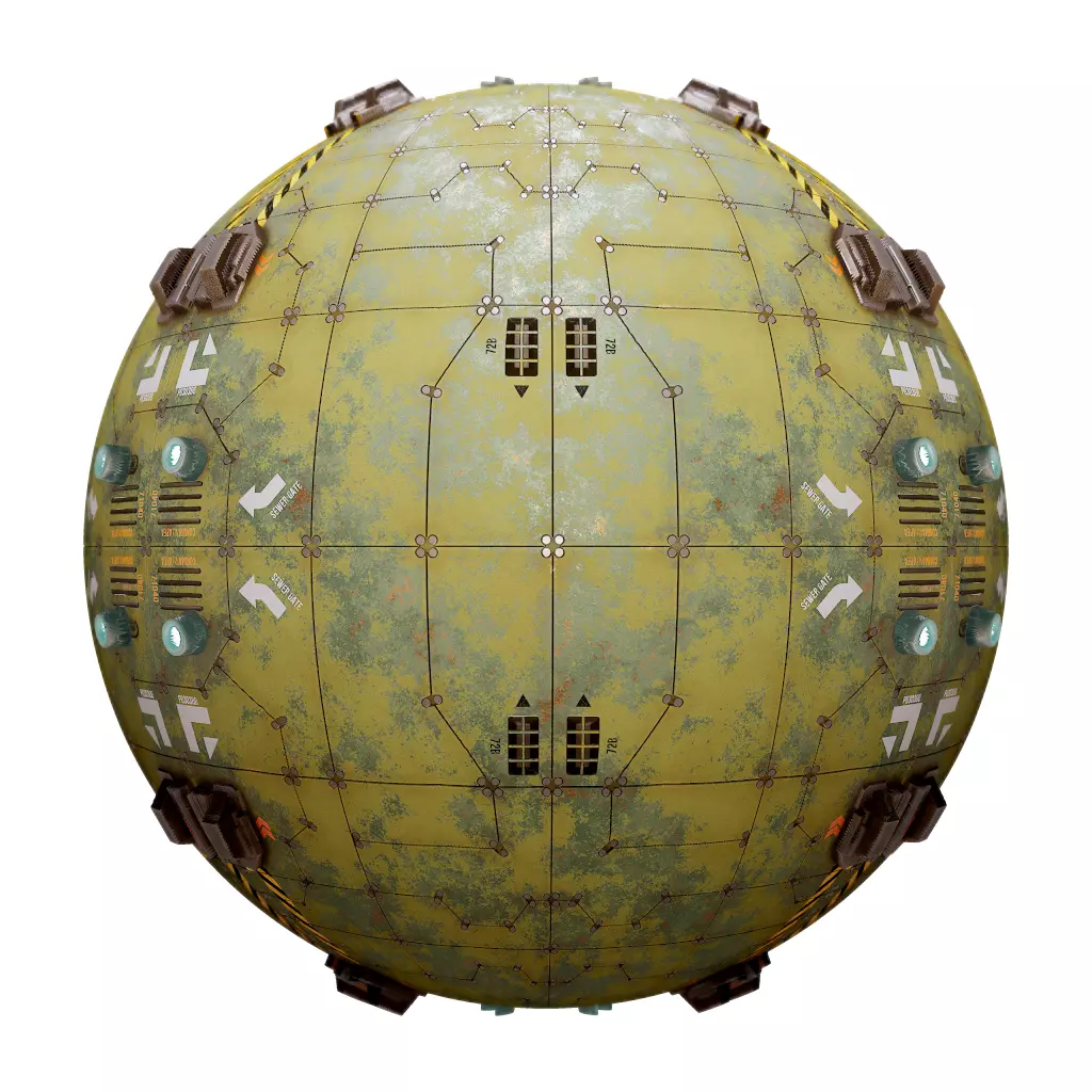 PBR Sci-Fi Industrial Texture 52 FREE SAMPLE Free low-poly 3D model