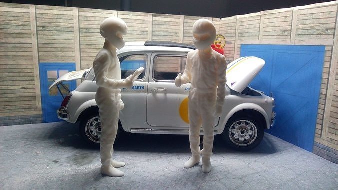 PILOT AND CO-PILOT WITH HELMET 3D print model