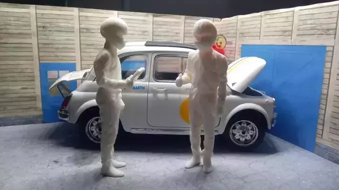 PILOT AND CO-PILOT WITH HELMET 3D print model