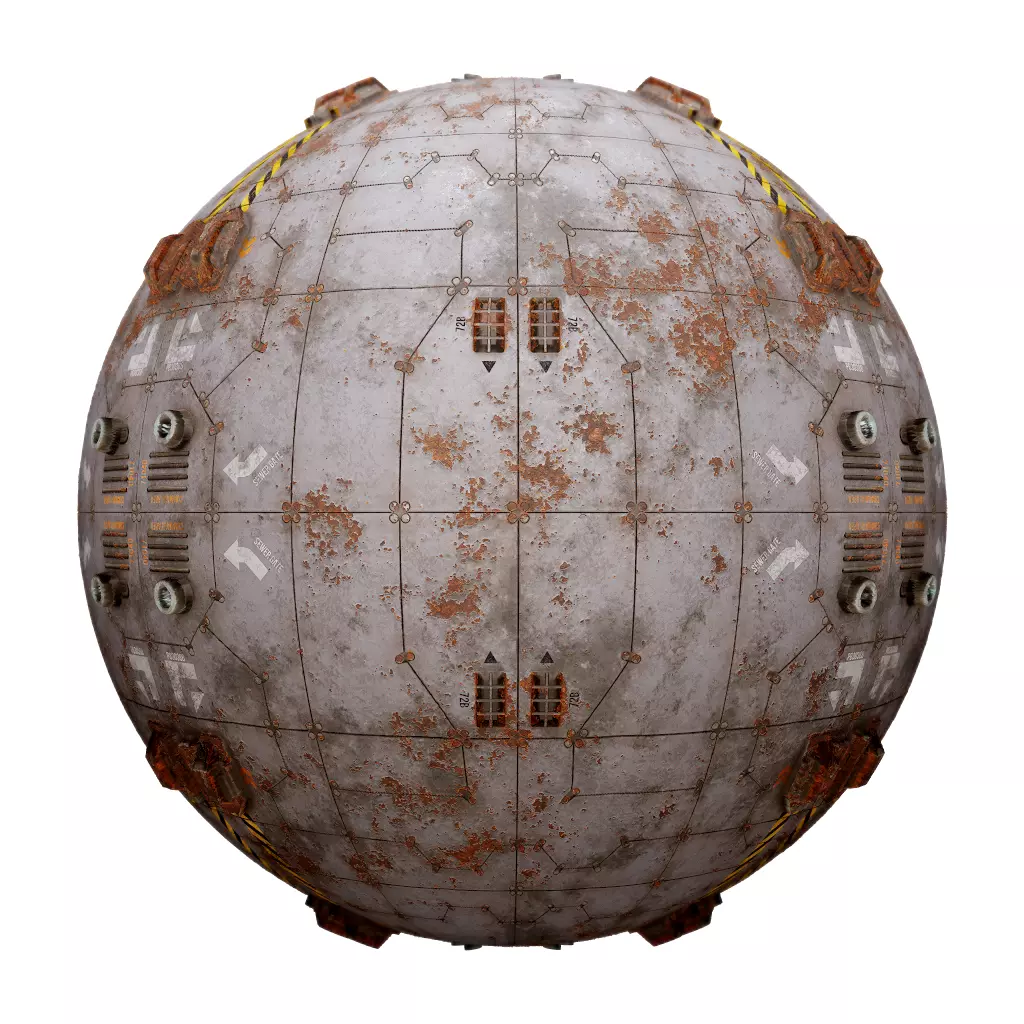 PBR Sci-Fi Industrial Texture 55 Low-poly 3D model_0
