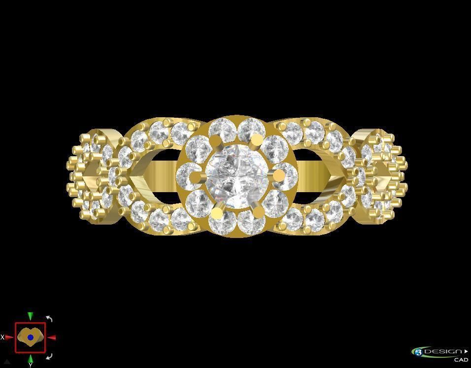 Ring Diamant 3D print model_6