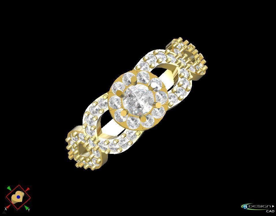 Ring Diamant 3D print model_4