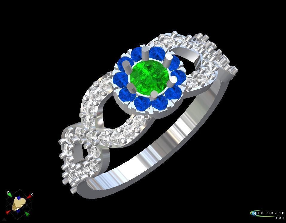 Ring Diamant 3D print model_5