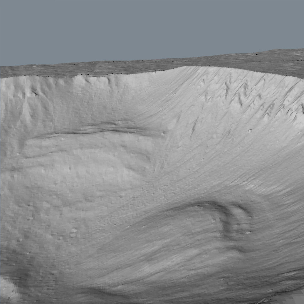 Well-Preserved 3 Kilometer Diameter Impact Crater 3D model_4