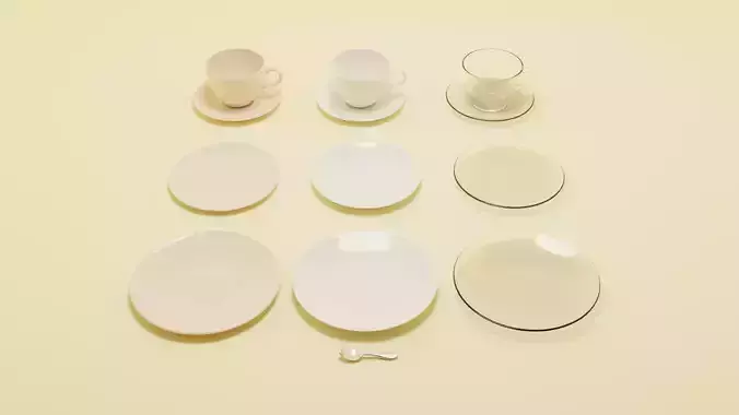 Porcelain plates kitchenware