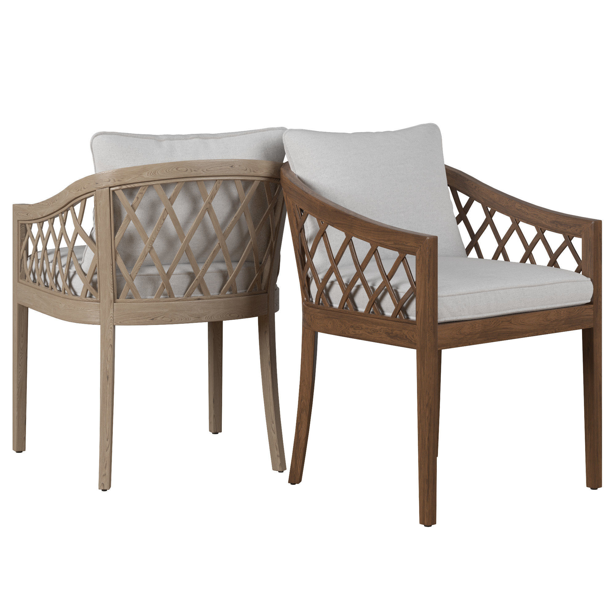 RH GREYSTONE ARMCHAIR Low-poly 3D model_4