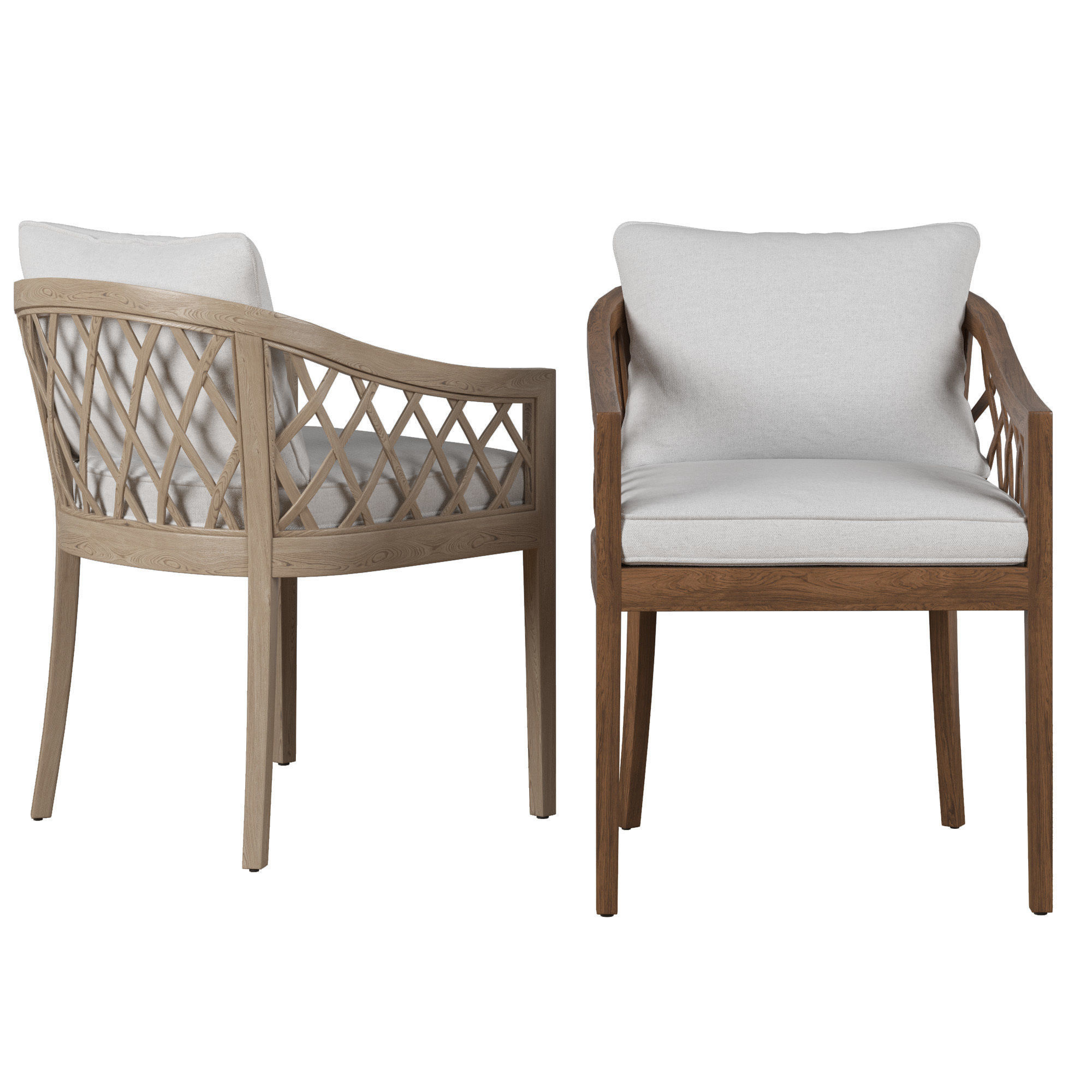 RH GREYSTONE ARMCHAIR Low-poly 3D model_3