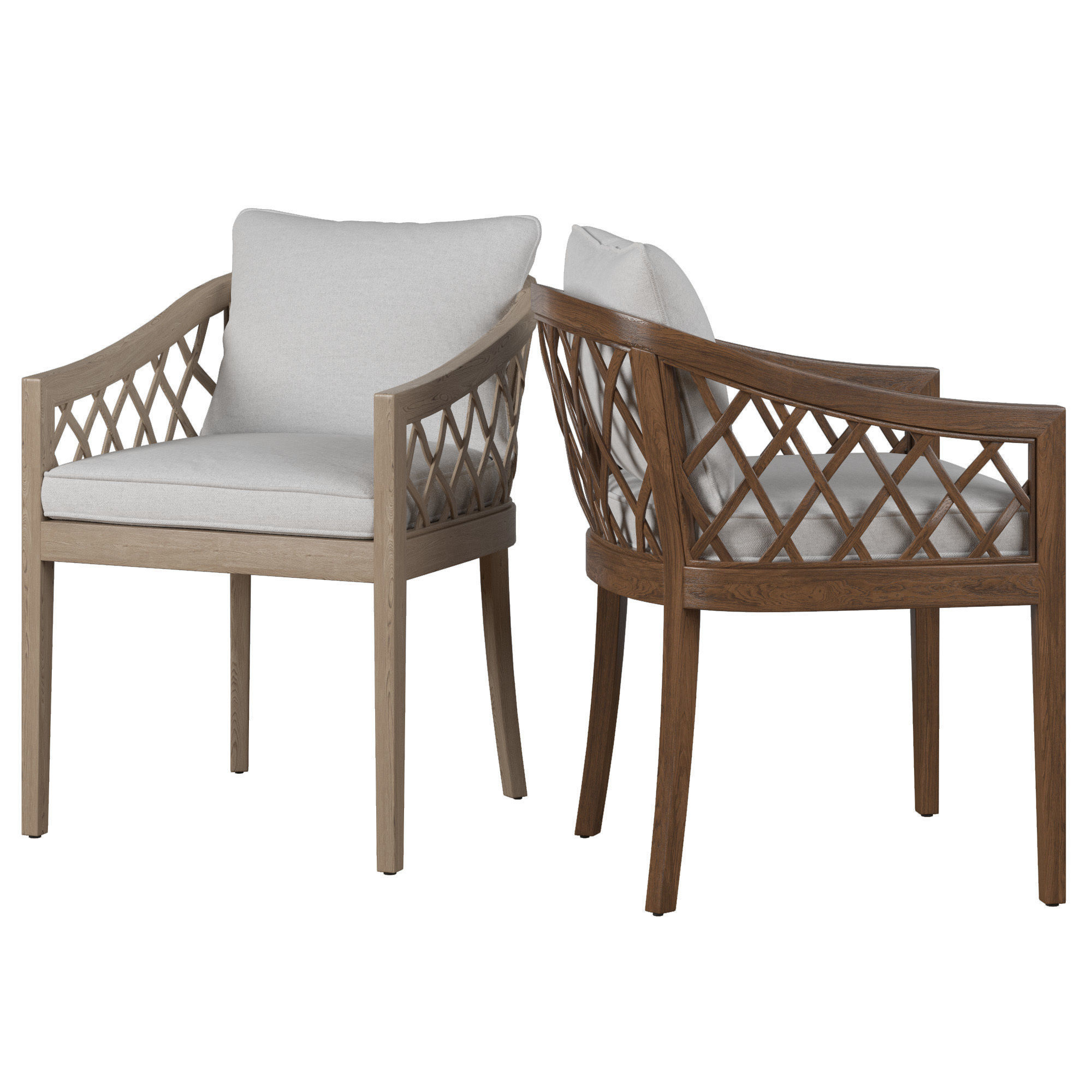 RH GREYSTONE ARMCHAIR Low-poly 3D model_5