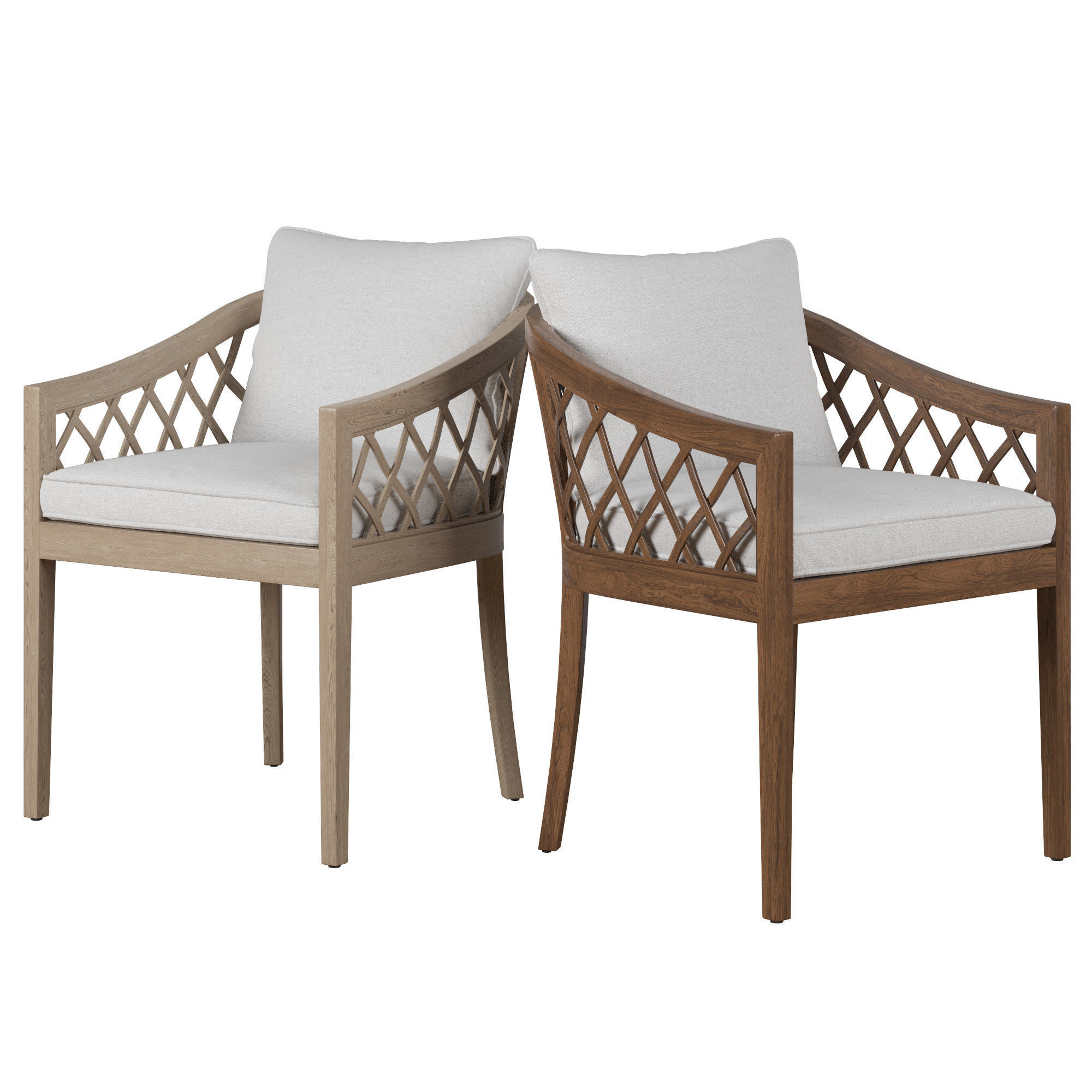 RH GREYSTONE ARMCHAIR Low-poly 3D model_6
