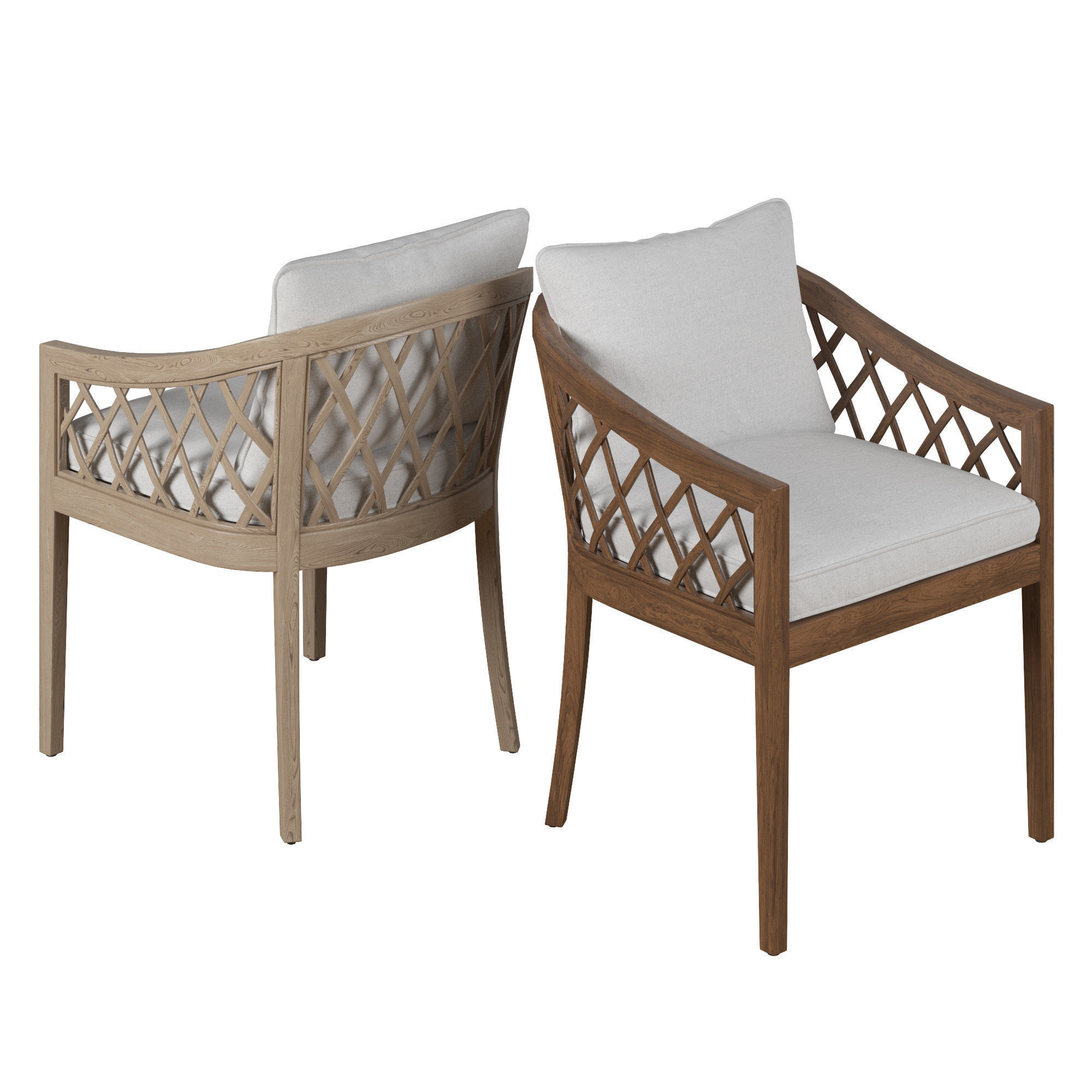RH GREYSTONE ARMCHAIR Low-poly 3D model_7