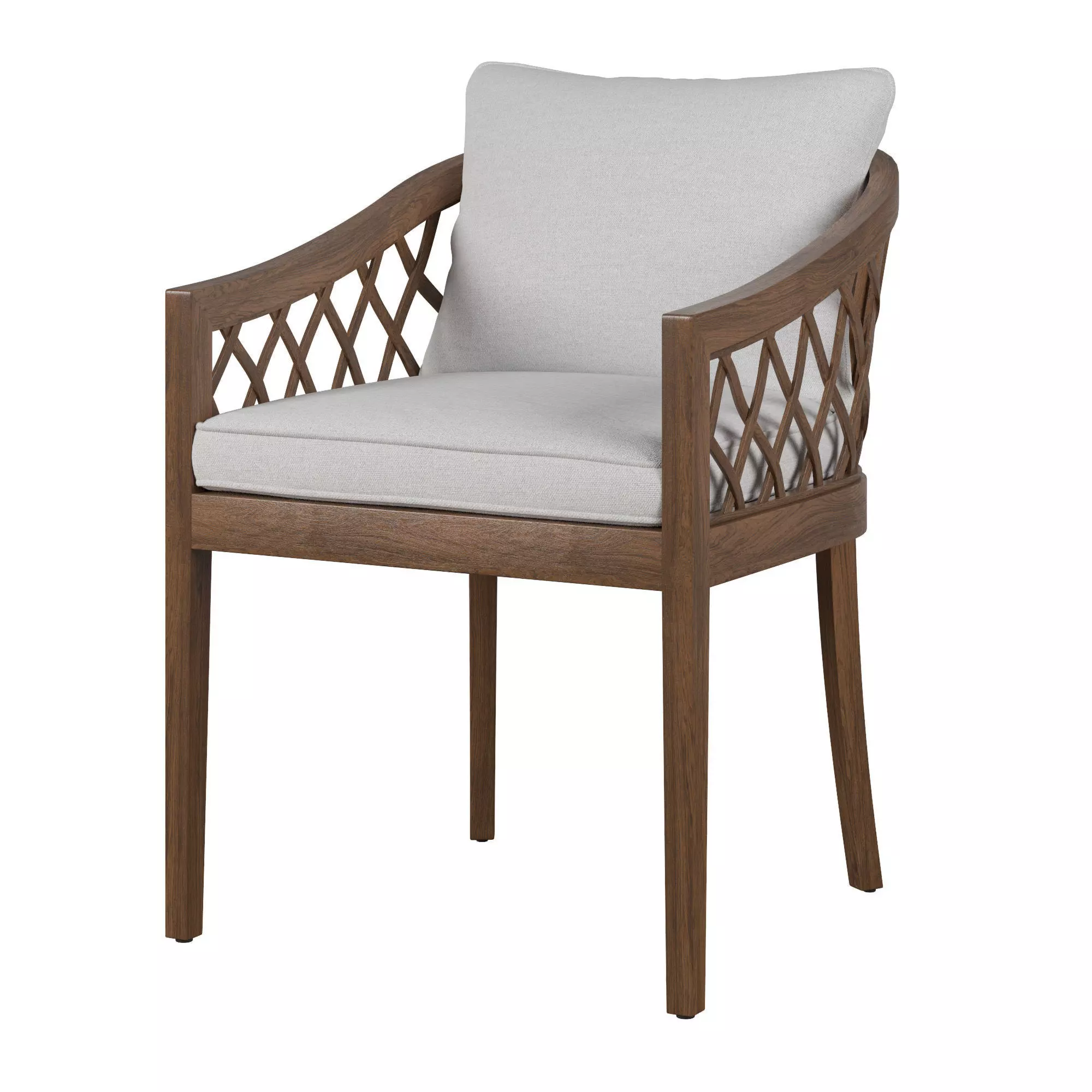 RH GREYSTONE ARMCHAIR Low-poly 3D model_0