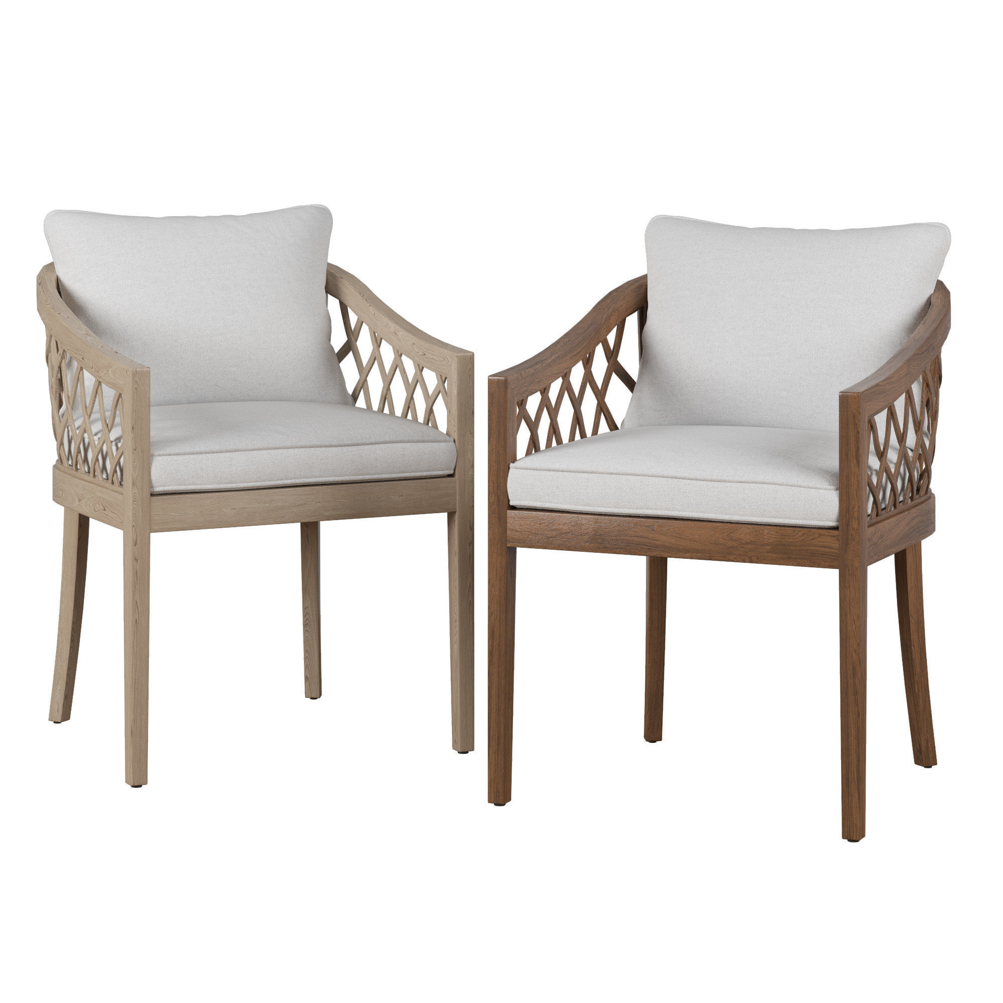 RH GREYSTONE ARMCHAIR Low-poly 3D model_1