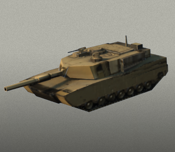 M1 Abram tank Low-poly  3D model