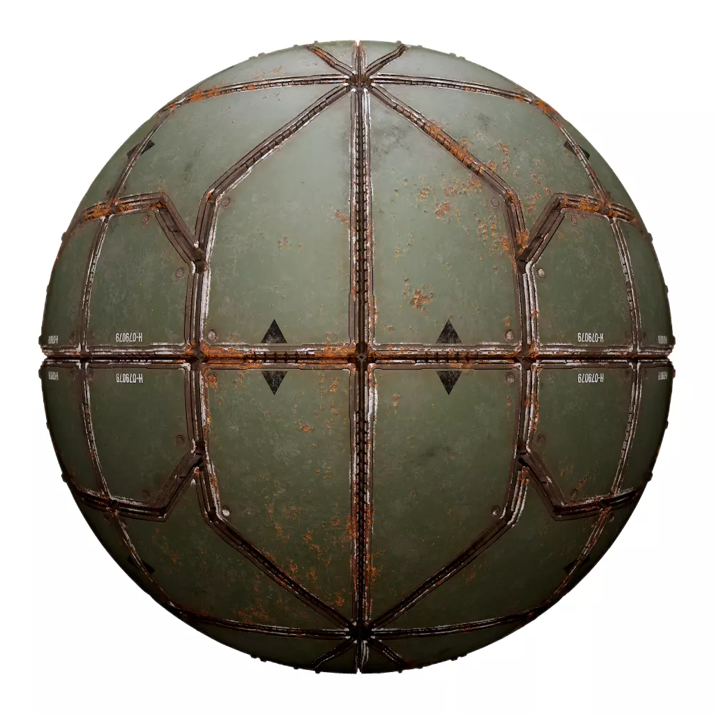 PBR Sci-Fi Industrial Texture 64 Low-poly 3D model_0