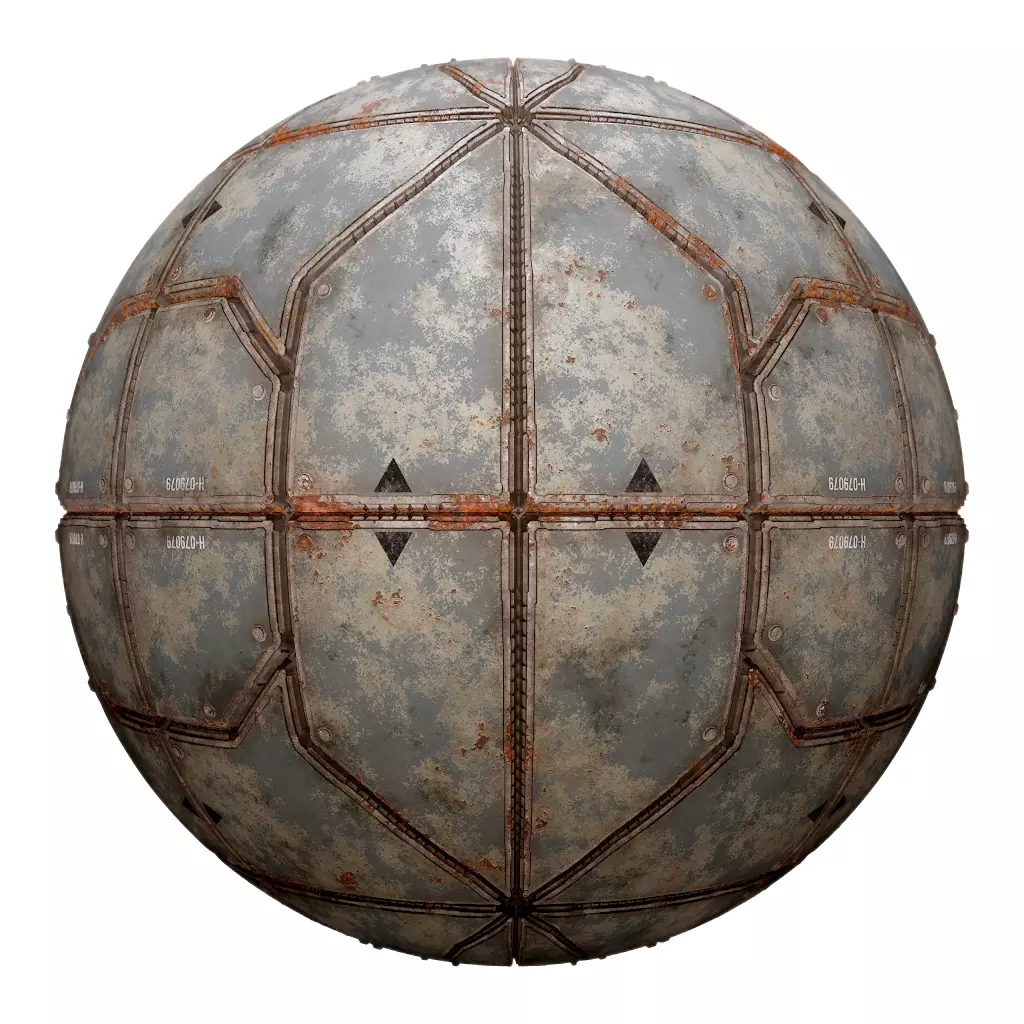 PBR Sci-Fi Industrial Texture 66 FREE SAMPLE Free low-poly 3D model