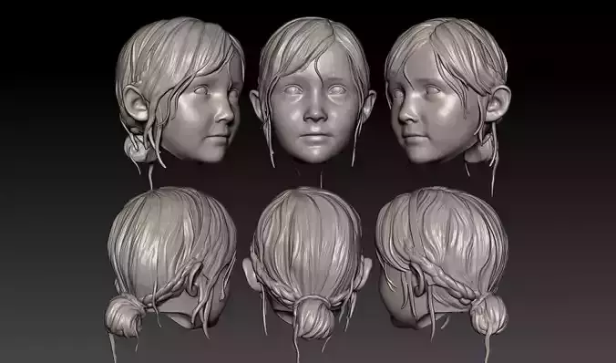 ONE6 Scale Head Sherry Birkin - RE2 remake 3D print model 3D print model
