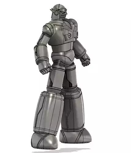 uforobo gottiger roboizer standing statue 3d printing Divided