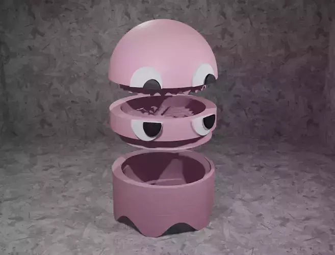Pacman Ghost Herb Grinder 3D print model
