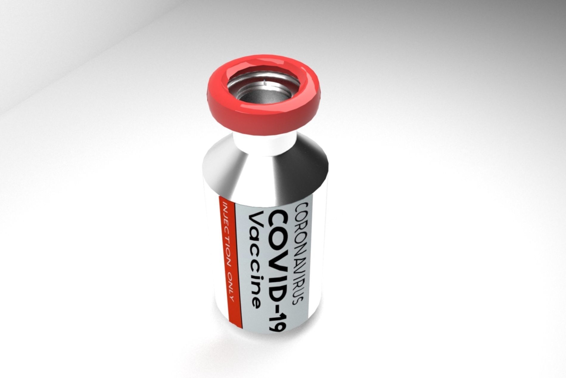 COVID-19 Vaccine 3D Model Low-poly 3D model_5