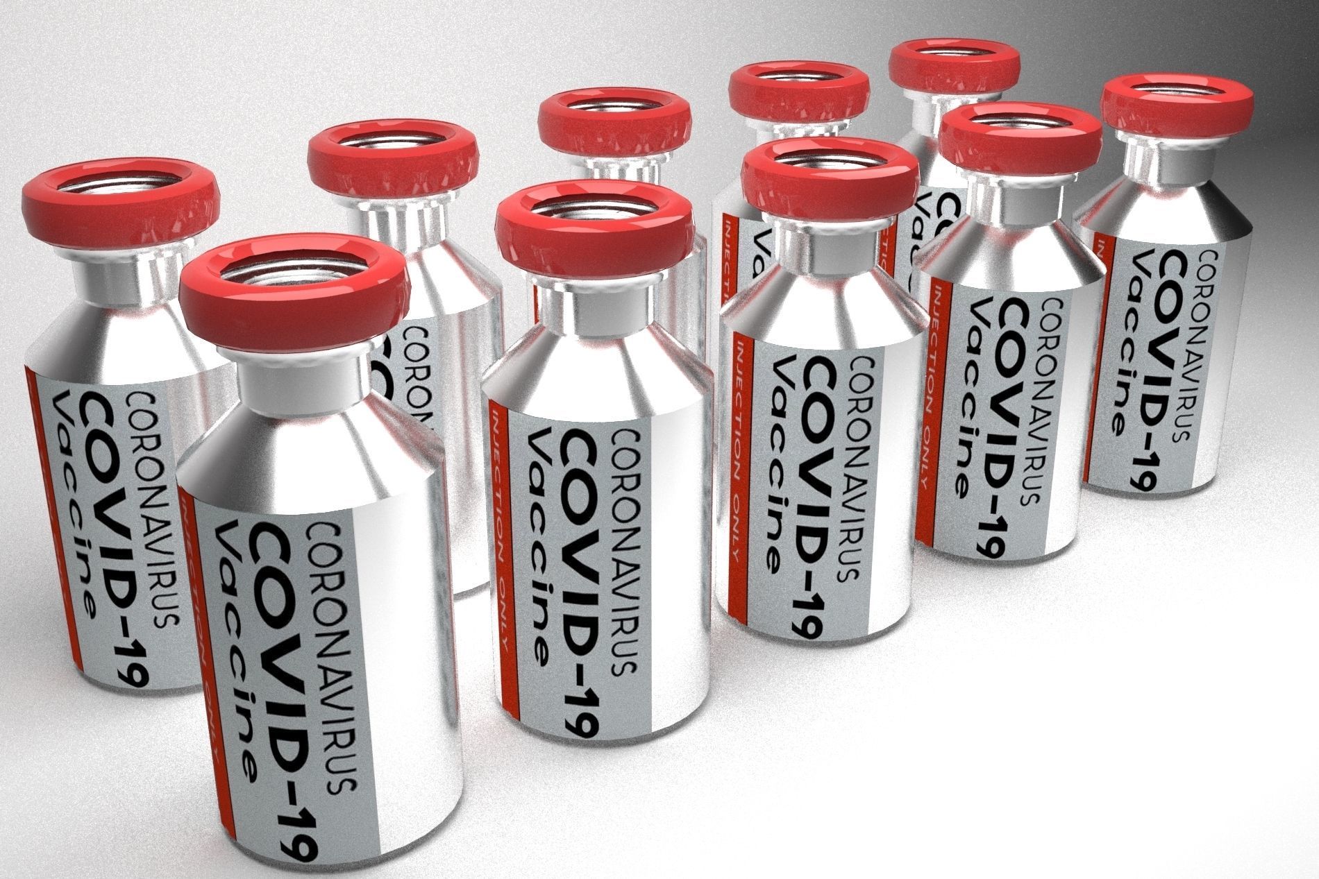 COVID-19 Vaccine 3D Model Low-poly 3D model_1