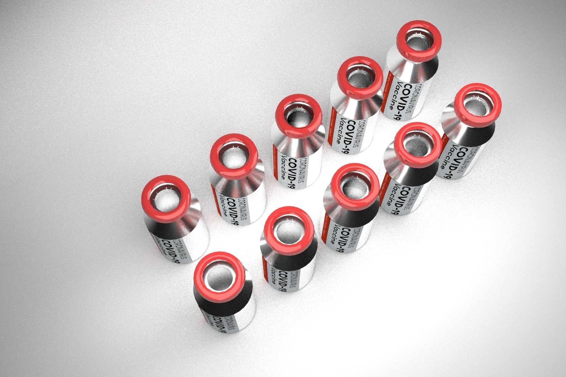 COVID-19 Vaccine 3D Model Low-poly 3D model_13