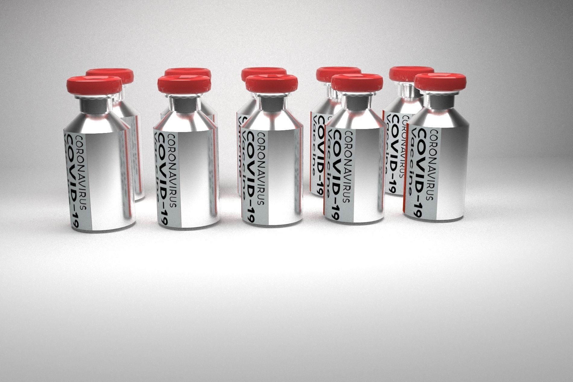 COVID-19 Vaccine 3D Model Low-poly 3D model_10