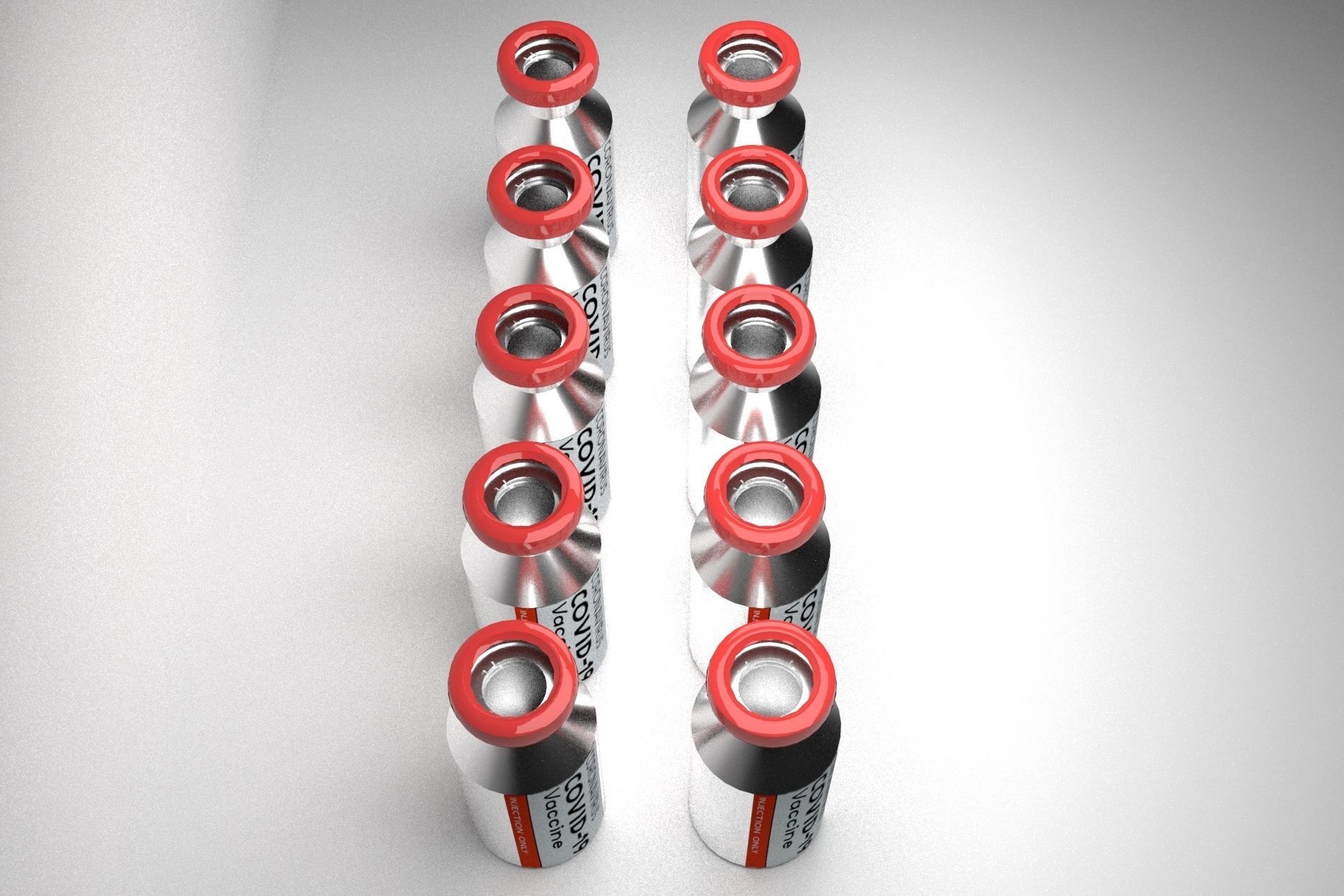 COVID-19 Vaccine 3D Model Low-poly 3D model_14