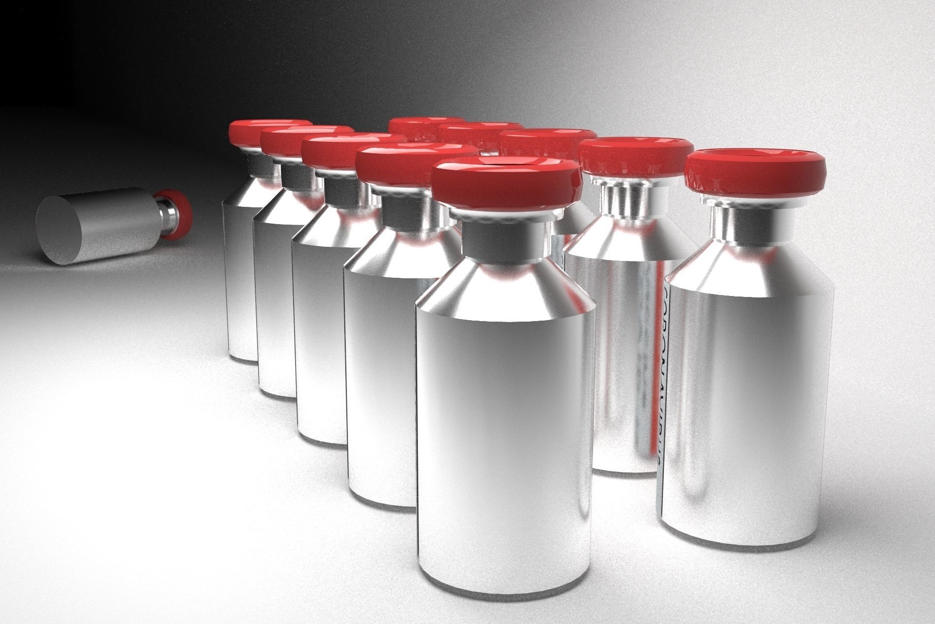 COVID-19 Vaccine 3D Model Low-poly 3D model_11