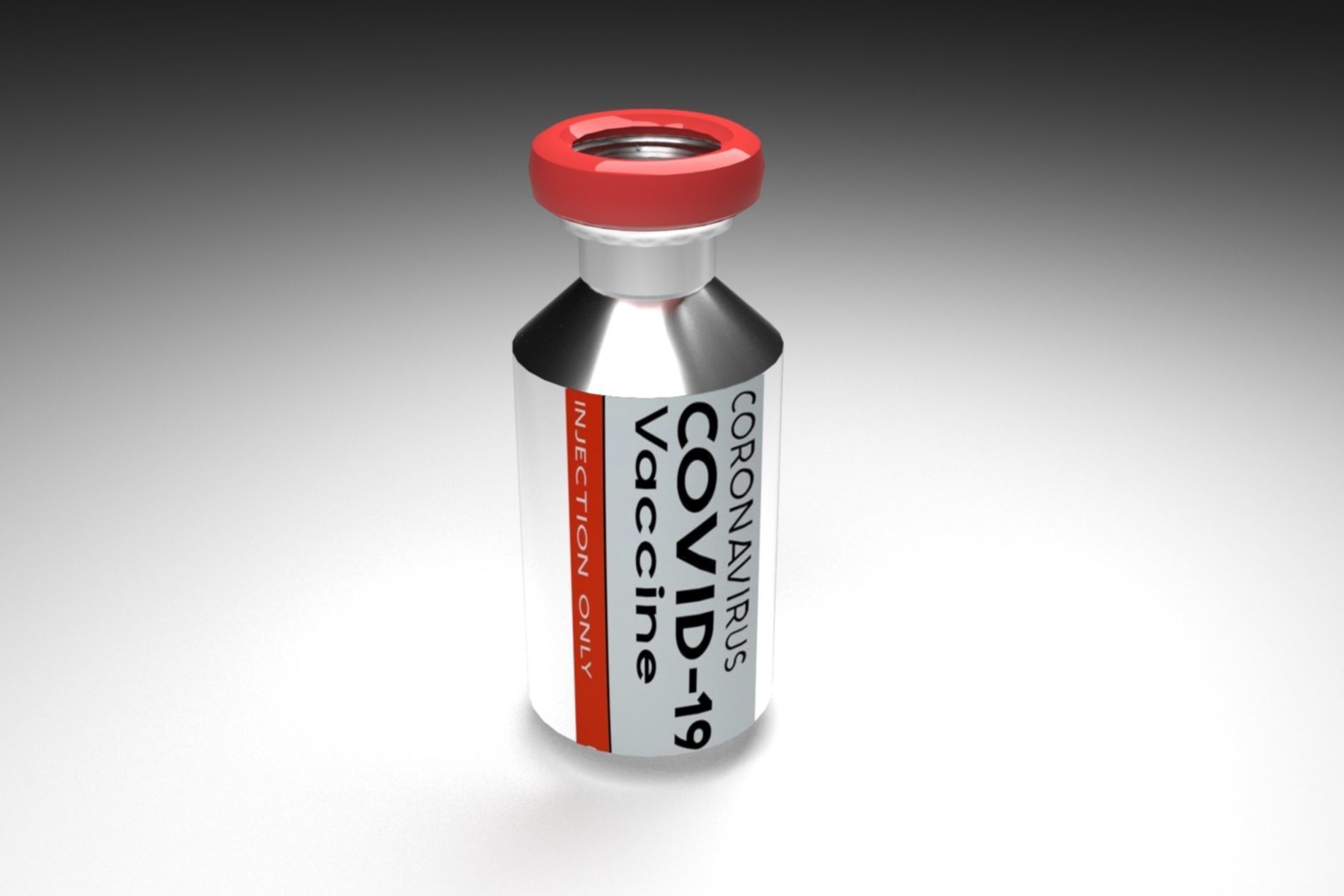 COVID-19 Vaccine 3D Model Low-poly 3D model_9