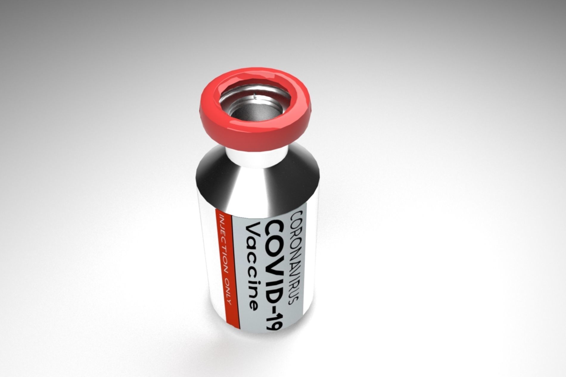 COVID-19 Vaccine 3D Model Low-poly 3D model_4