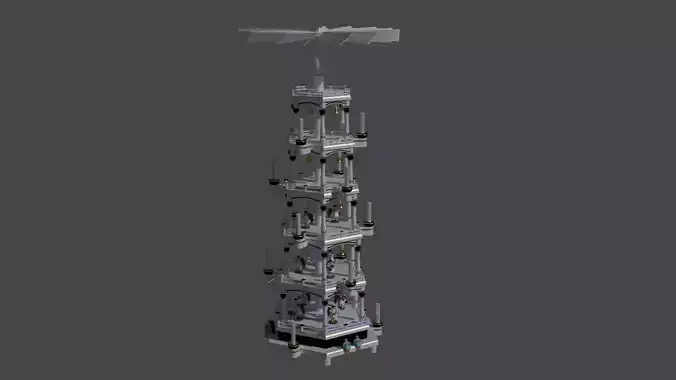 German Pyramide Christmas Decor Low-poly 3D model