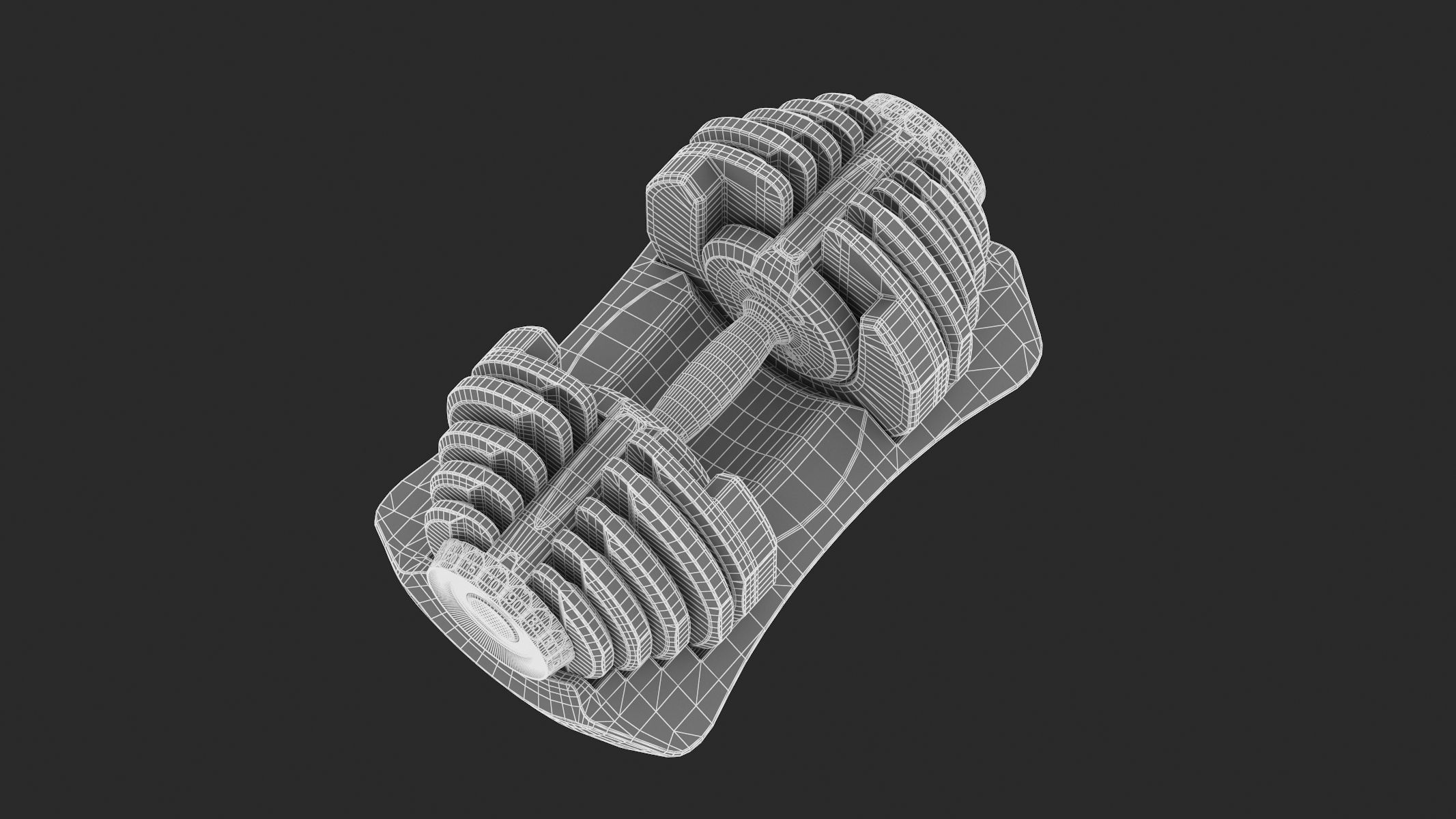 Bowflex Selecttech 1090i Dumbbells 3D model_14