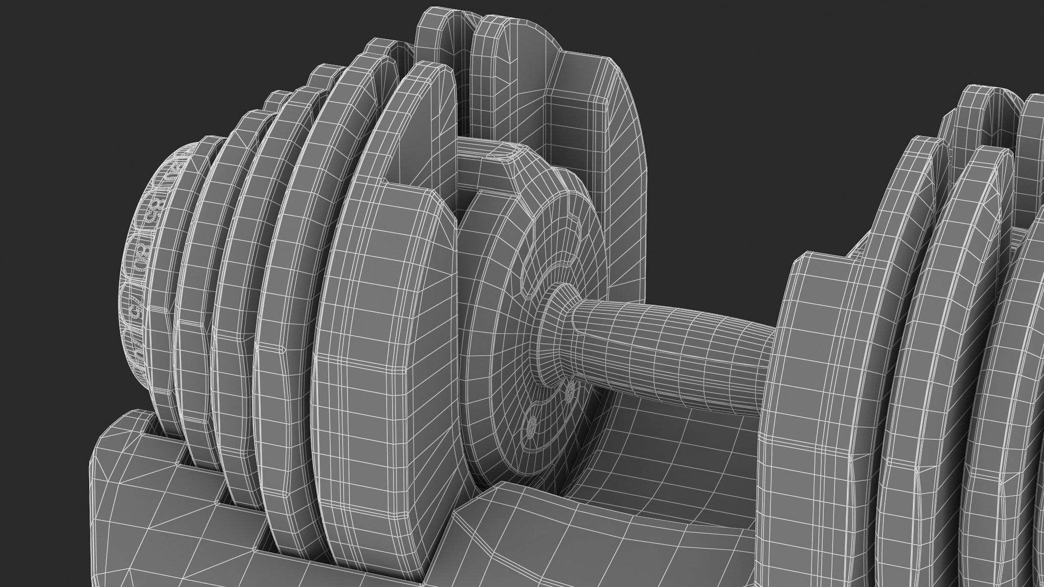 Bowflex Selecttech 1090i Dumbbells 3D model_16