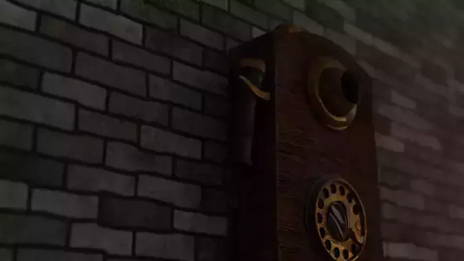 Antique Telephone low poly