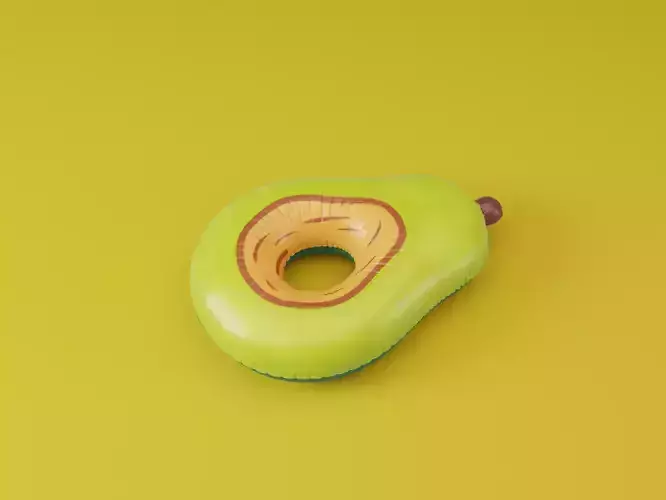 Inflatable Avocado cute 3D Model