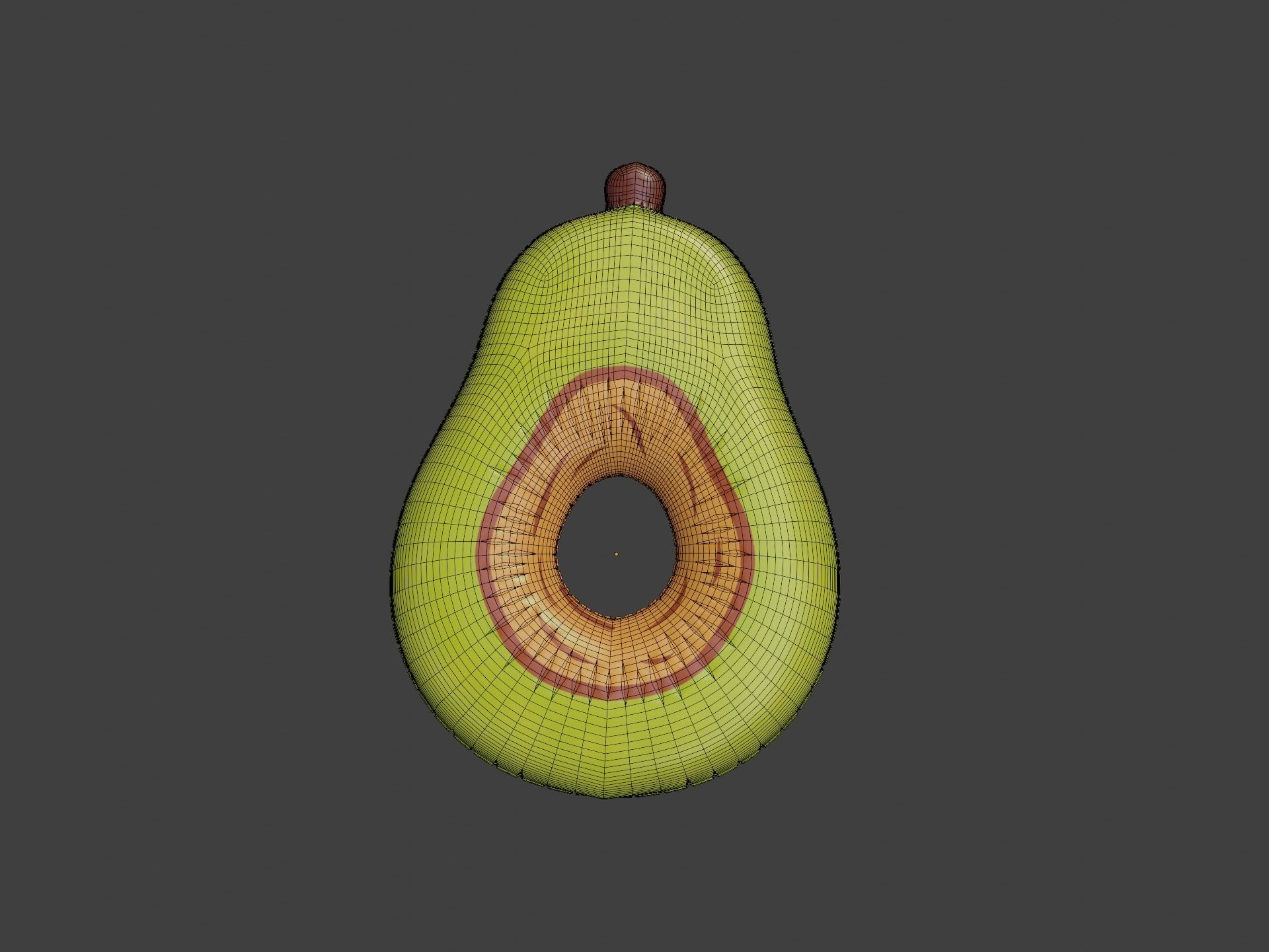 Inflatable Avocado cute 3D Model 3D model_3
