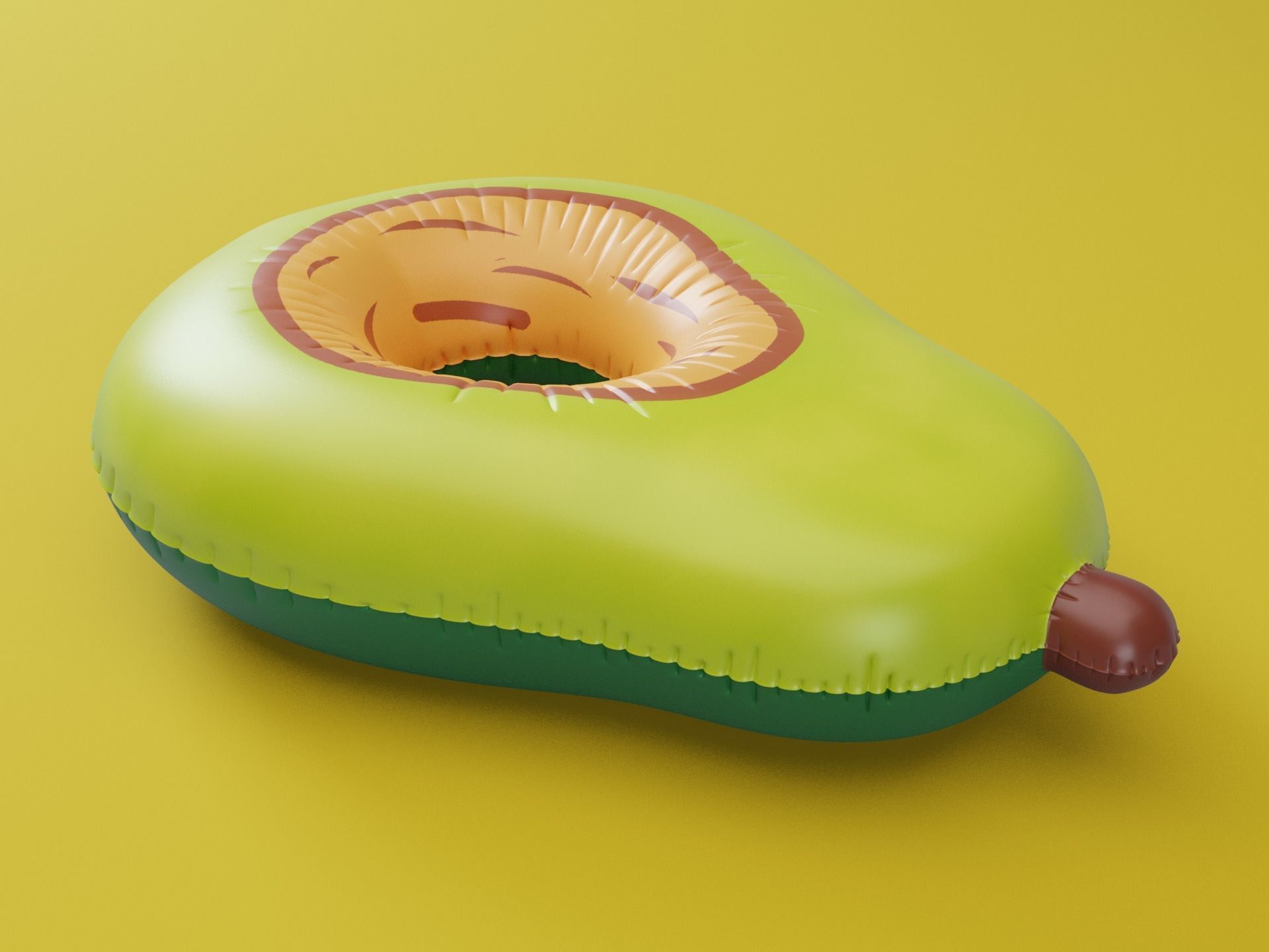 Inflatable Avocado cute 3D Model 3D model_6